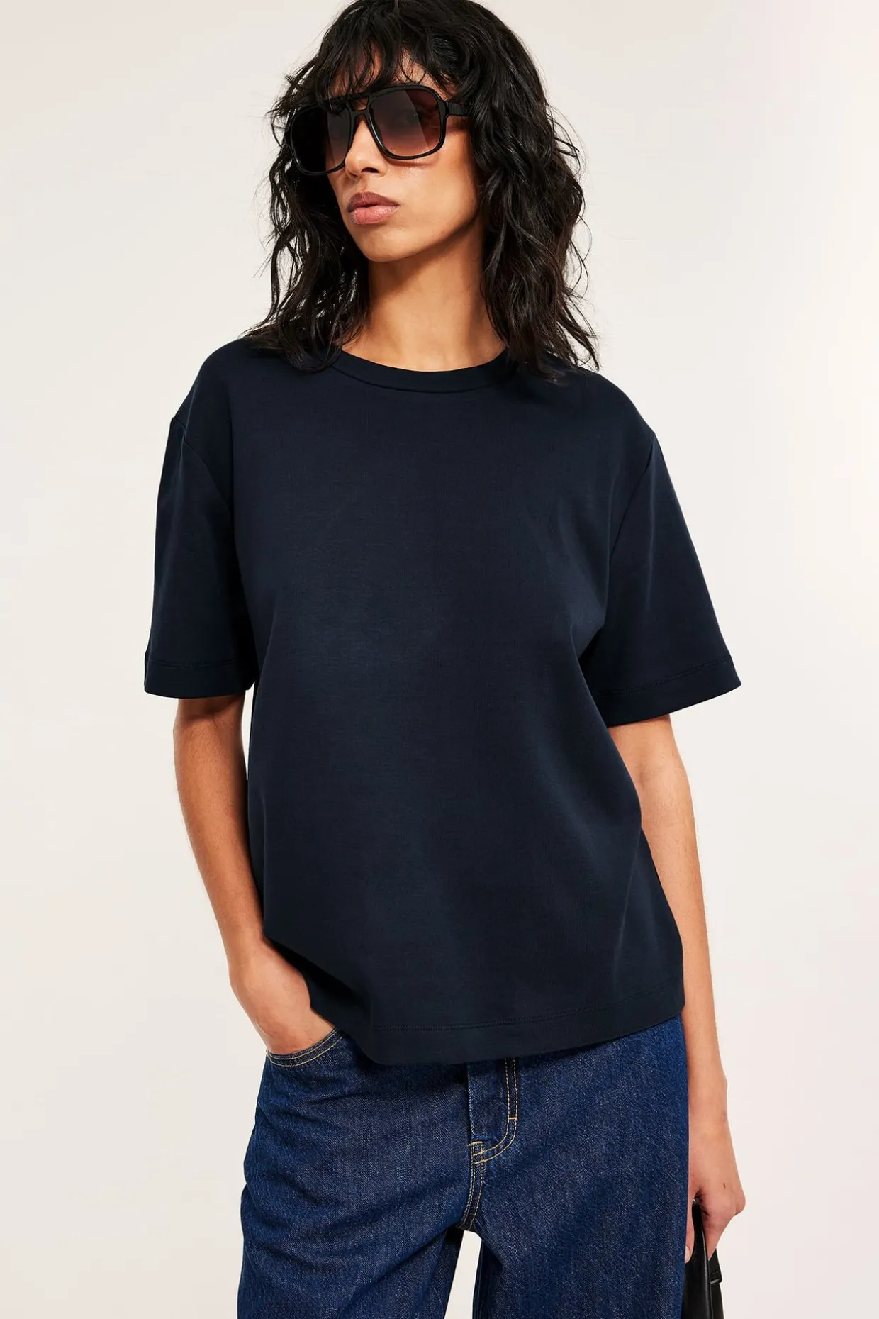 T-shirt oversize z bawełny