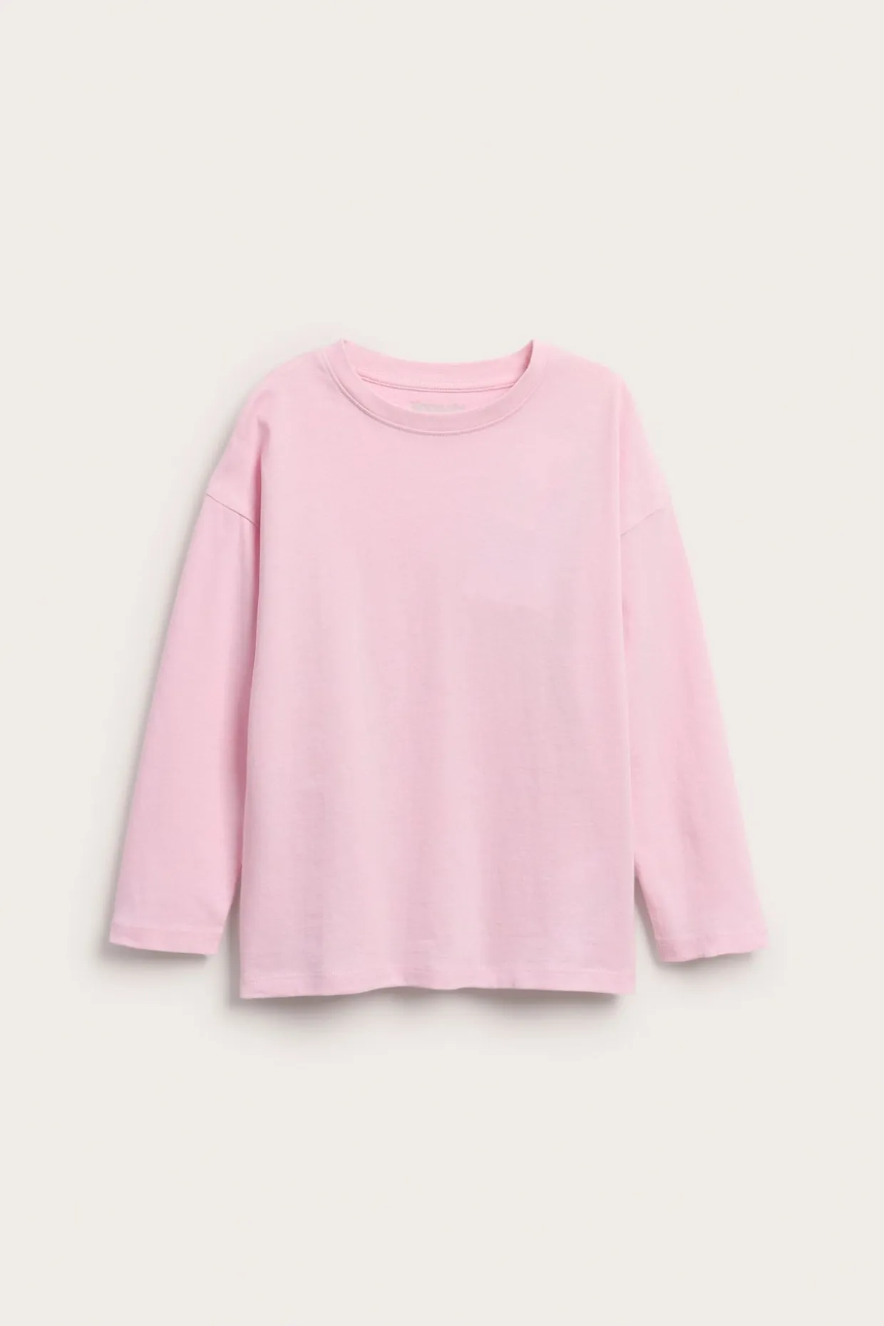 T-shirt oversize z długimi rękawami, z dzianiny bawełnianej