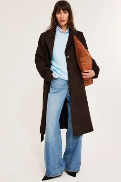 T-shirt oversize, z dzianiny