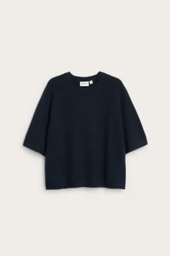 T-shirt oversize, z dzianiny