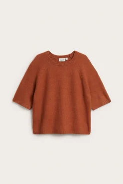 T-shirt oversize, z dzianiny