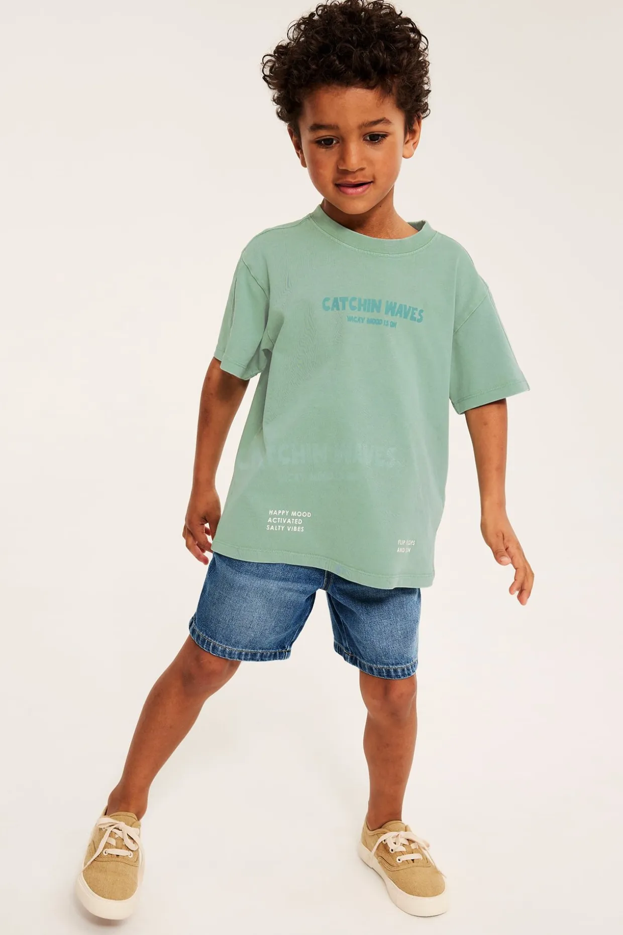 T-shirt oversize z grubszej dzianiny bawełnianej
