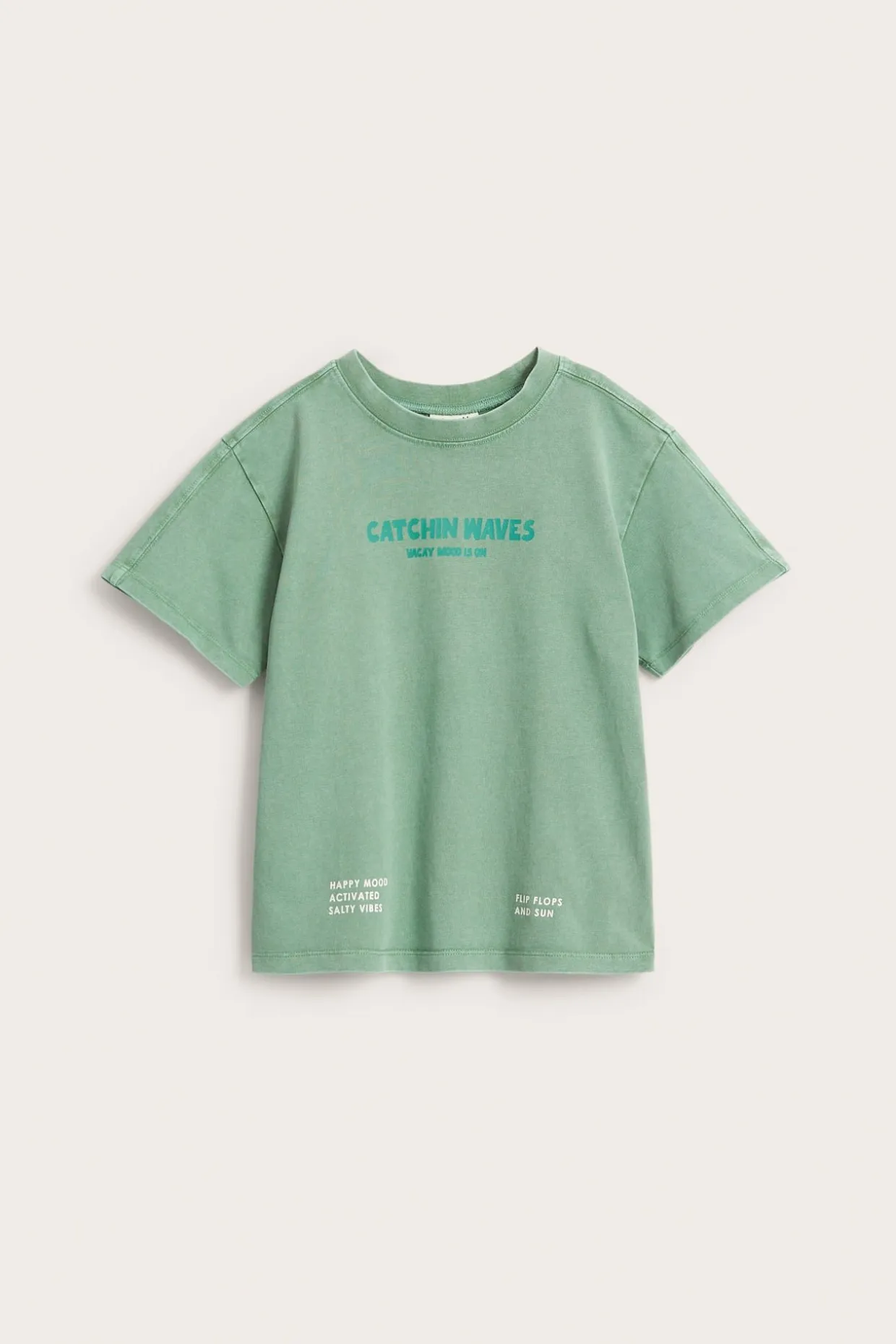 T-shirt oversize z grubszej dzianiny bawełnianej