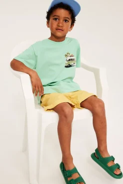 T-shirt oversize z motywem samochodu