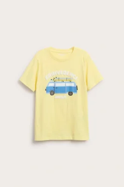 T-shirt oversize z nadrukiem