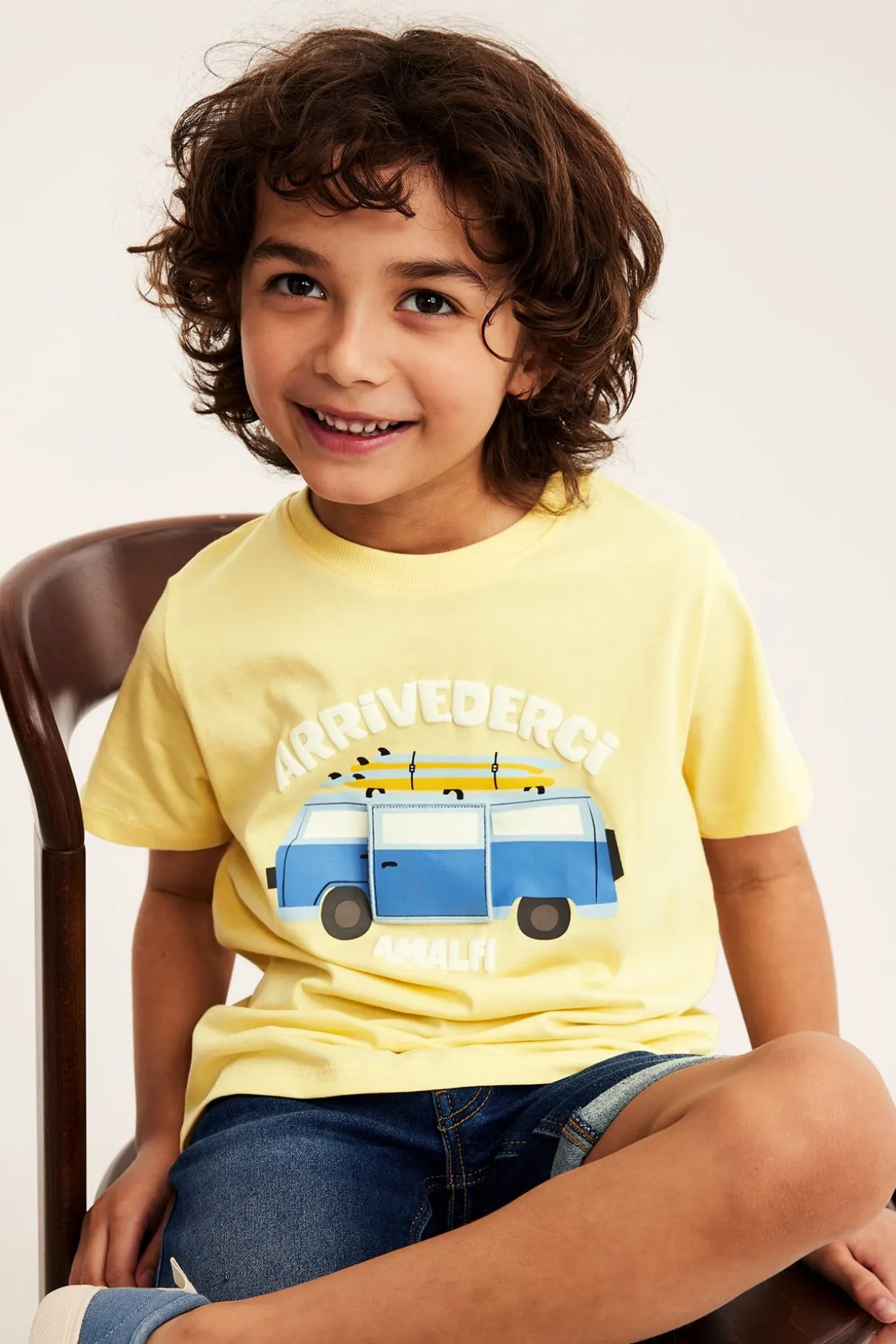 T-shirt oversize z nadrukiem