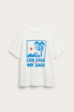 T-shirt oversize z nadrukiem