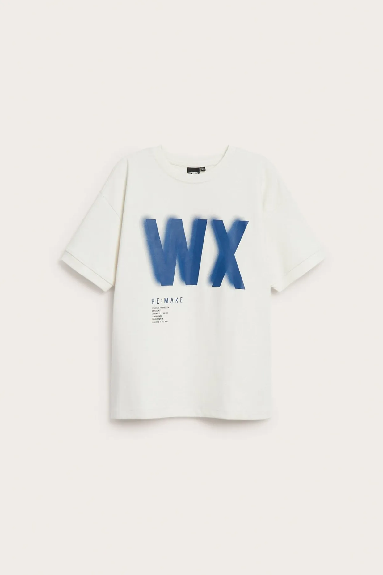 T-shirt oversize z nadrukiem tekstowym