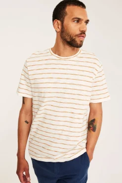 T-shirt w paski, z bawełny