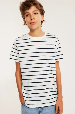 T-shirt w paski, z bawełny slub