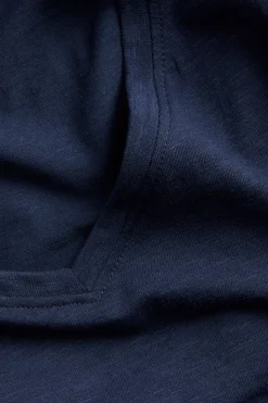 T-shirt z dekoltem w szpic, z bawełny