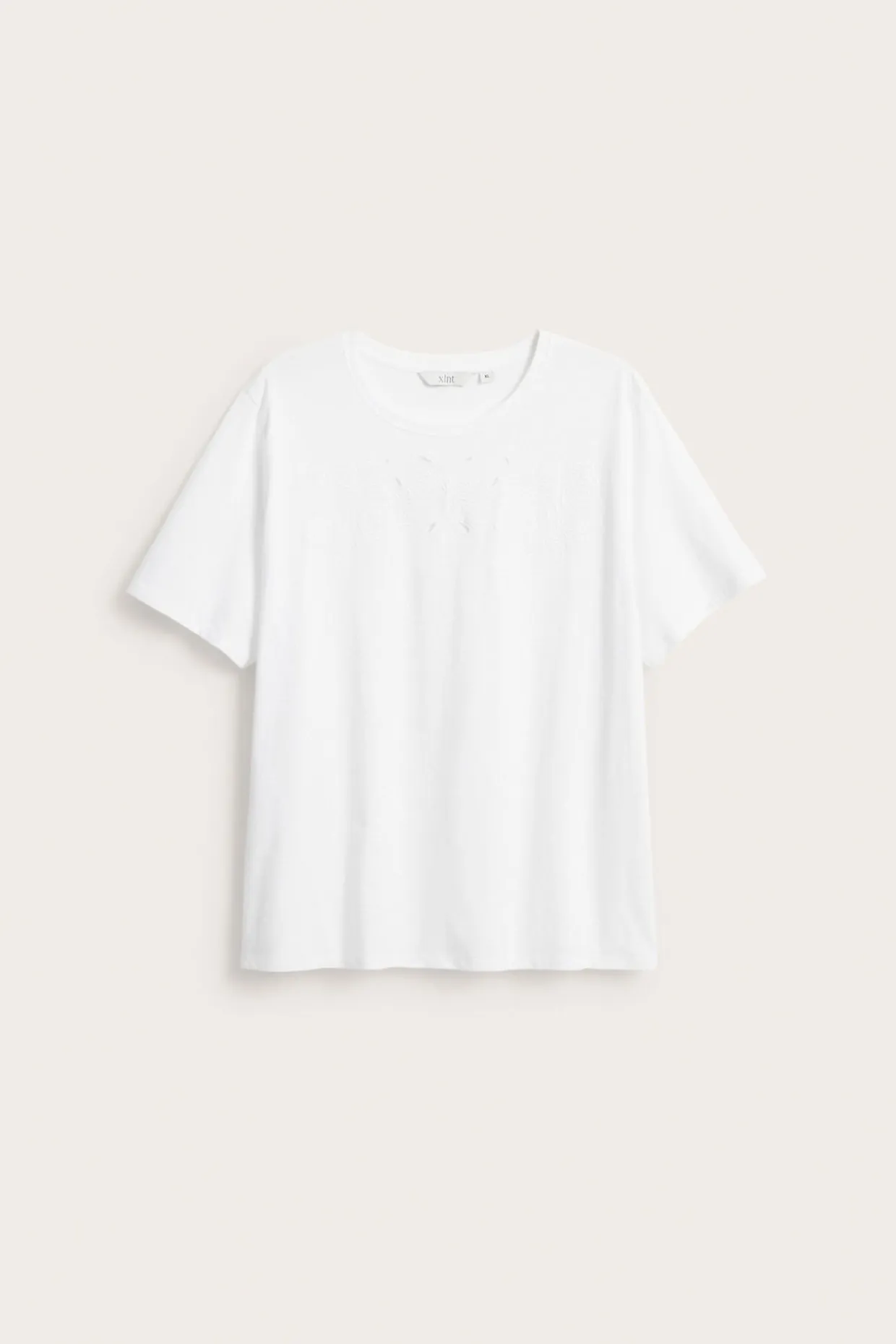 T-shirt z haftem angielskim
