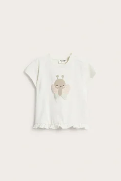 T-shirt z krótkimi rękawami i falbaną