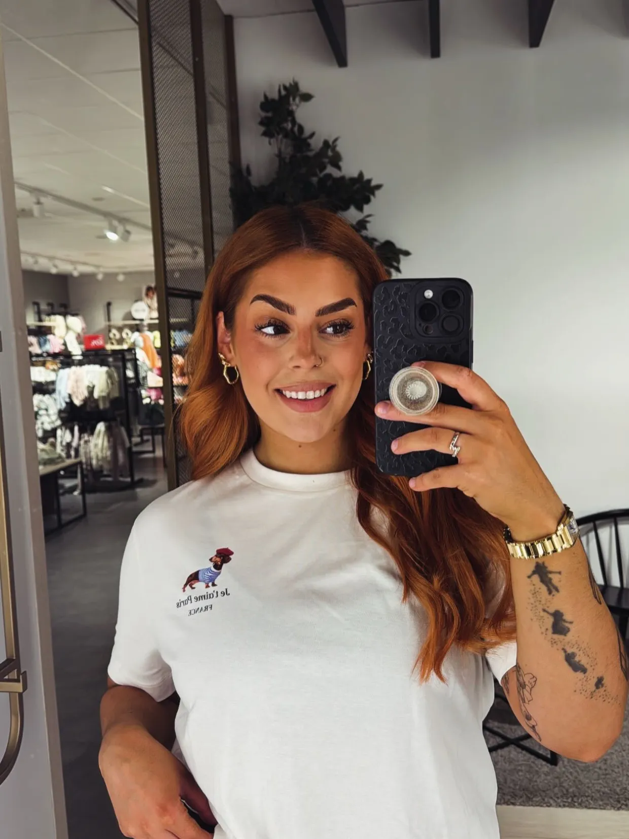 T-shirt z nadrukiem „Je t'aime Paris”
