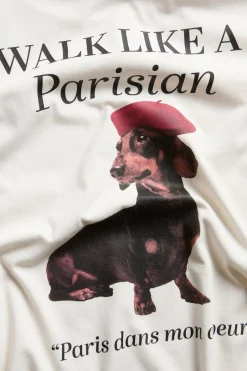 T-shirt z nadrukiem „Je t'aime Paris”