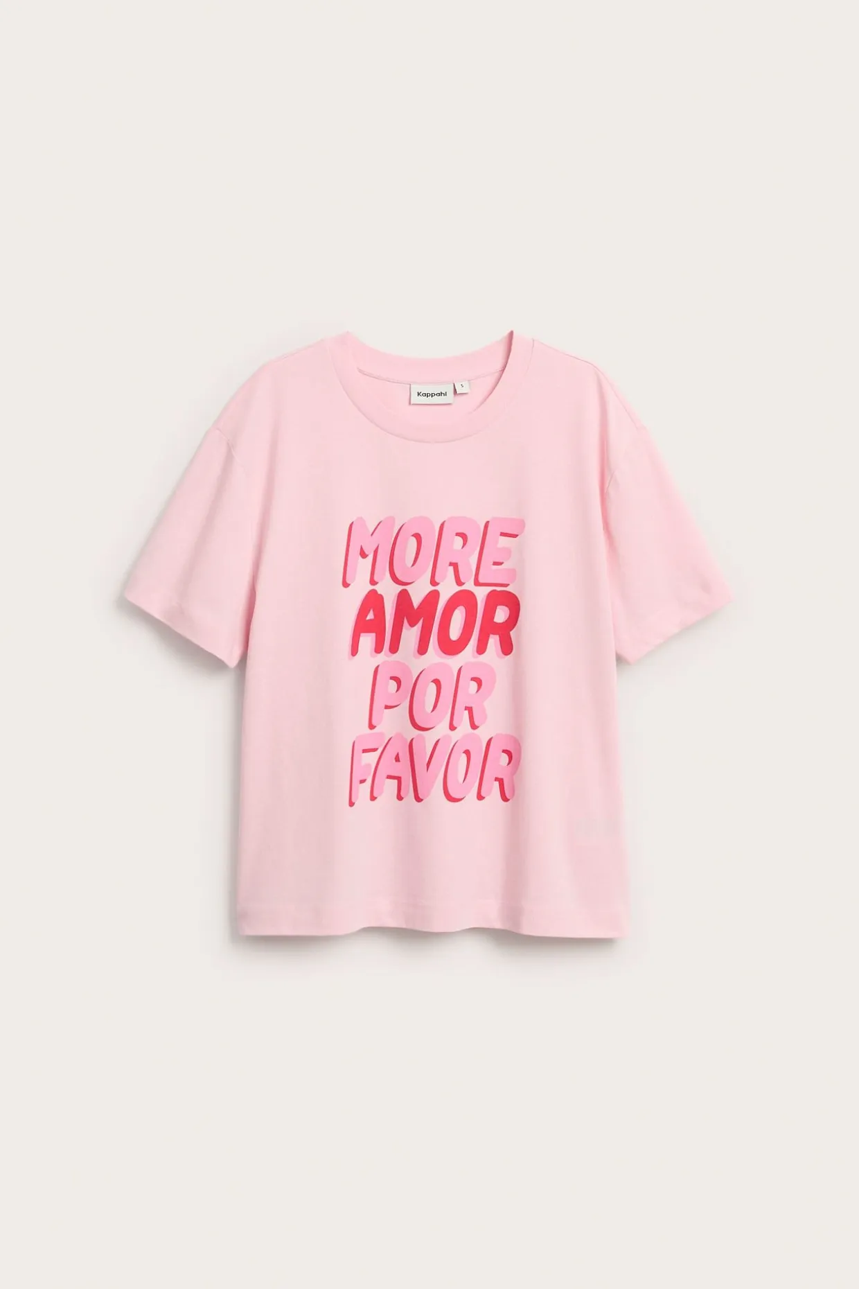 T-shirt z nadrukiem „More amor por favor”