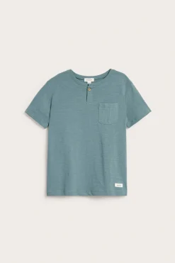 T-shirt z trykotu slub, z kieszonką