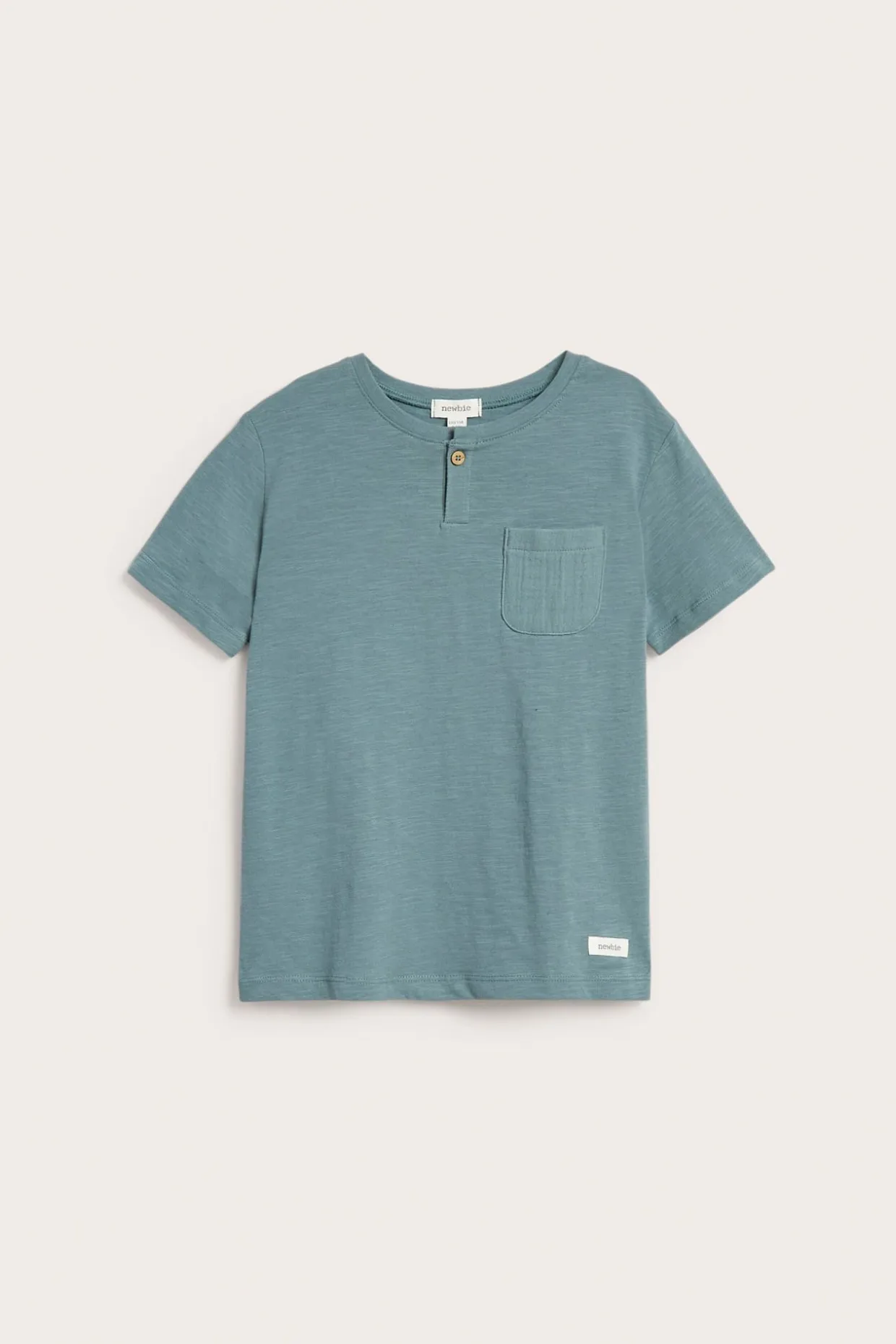 T-shirt z trykotu slub, z kieszonką