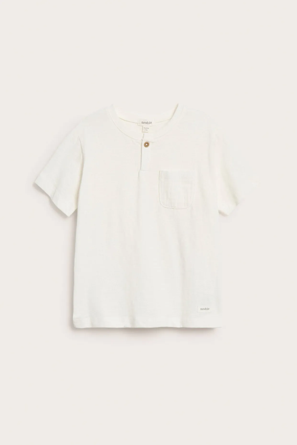 T-shirt z trykotu slub, z kieszonką