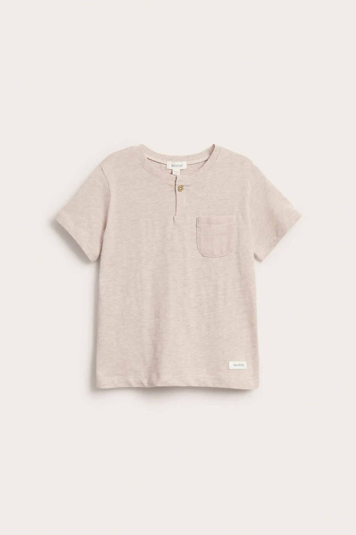T-shirt z trykotu slub, z kieszonką