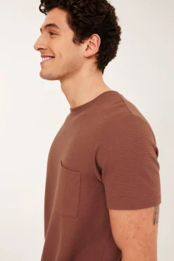 T-shirt z wzorem strukturalnym, regularny krój