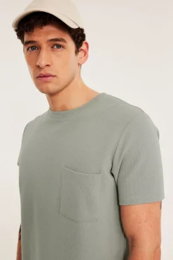 T-shirt z wzorem strukturalnym, regularny krój