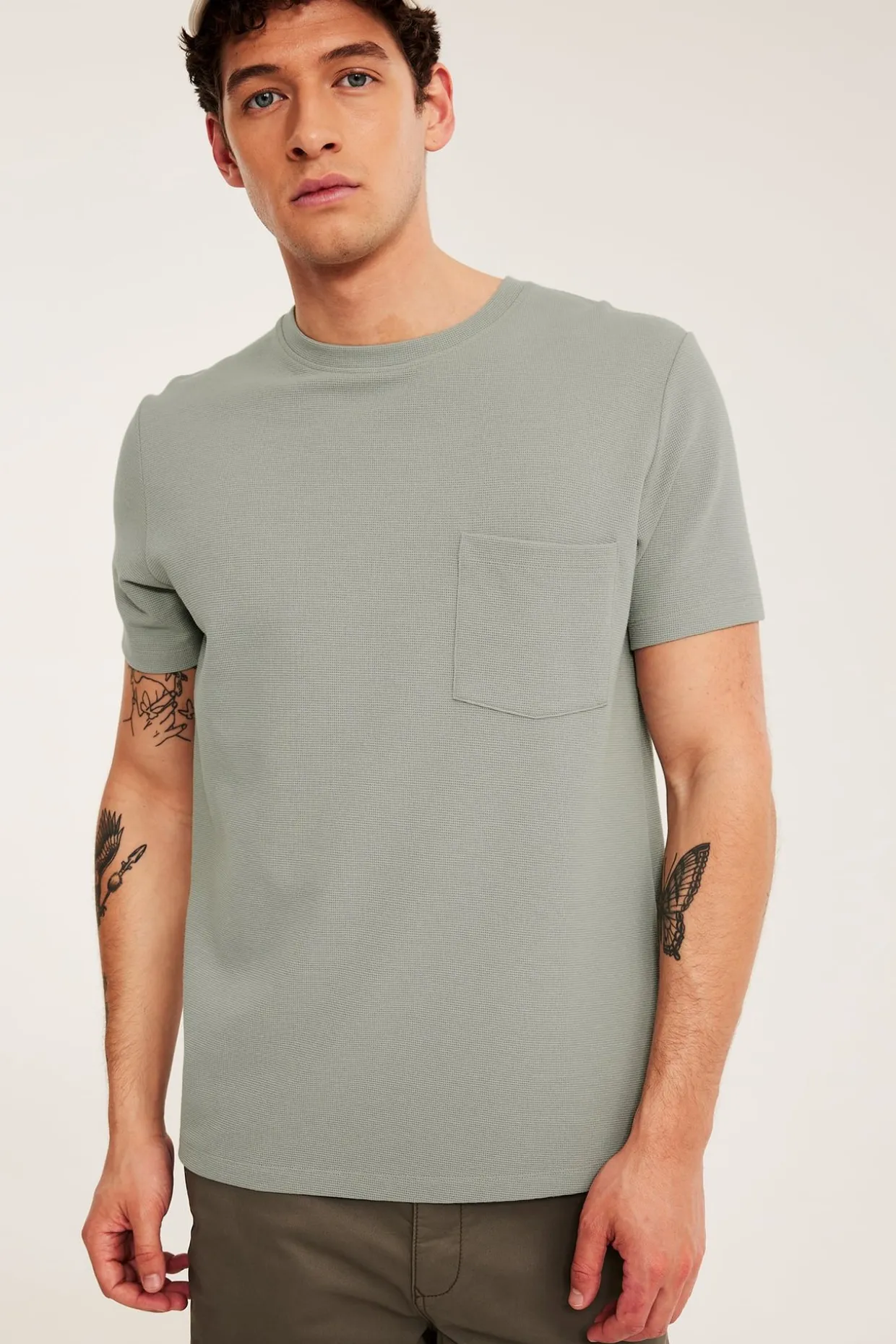 T-shirt z wzorem strukturalnym, regularny krój