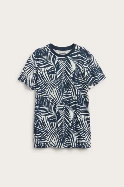 Wzorzysty t-shirt z trykotu bawełnianego